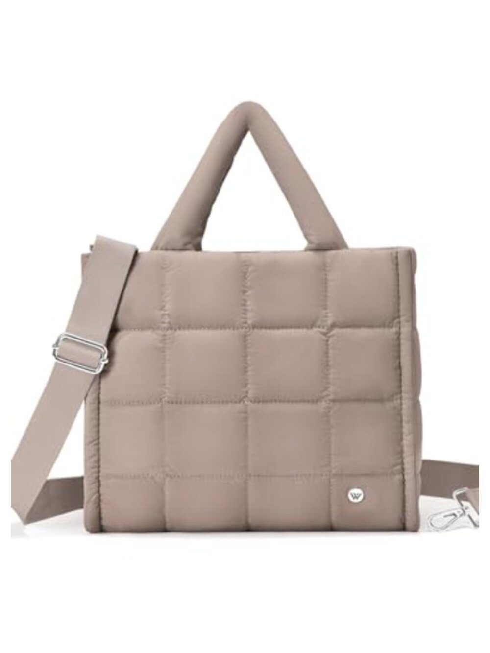 Quilted Puffer Crossbody Bag Nylon Tote Weekender Overnight Laptop Purse
